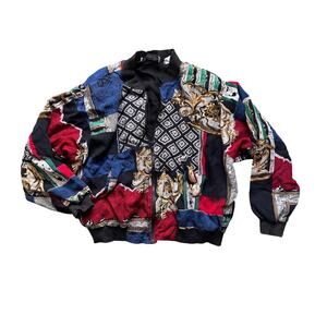 Vintage Ride Multicolor Bomber Jacket - Size M